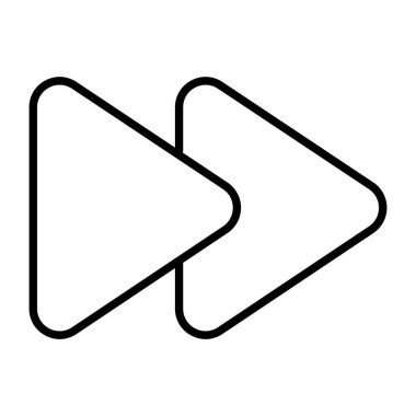 İleri sarma düğmesinin doğrusal tasarım simgesi