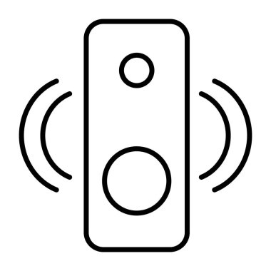 Akıllı hoparlörün doğrusal tasarım simgesi, woofer