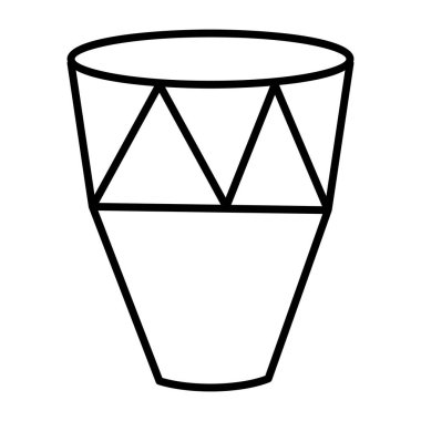 Bongo davulunun doğrusal tasarım simgesi