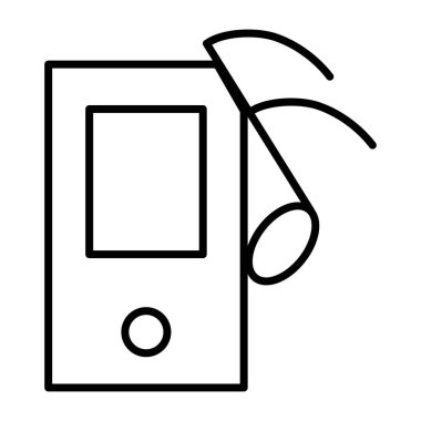 Taşınabilir müzik oynatıcısının doğrusal tasarım simgesi