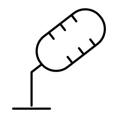 Ses kaydedicisi ve mikrofonun düzenlenebilir tasarım simgesi