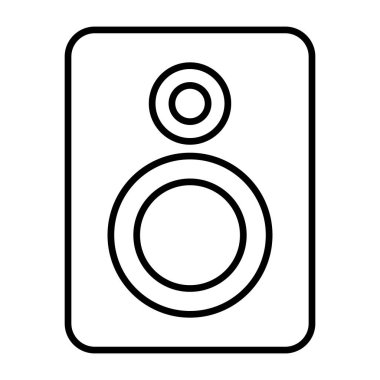 Ses hoparlörünün doğrusal tasarım simgesi, woofer