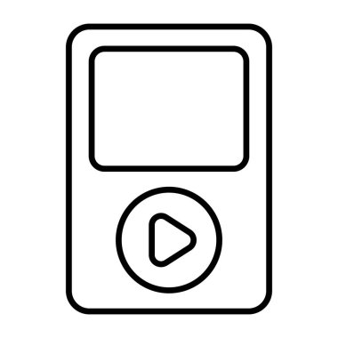 MP3 oynatıcısının doğrusal tasarım simgesi