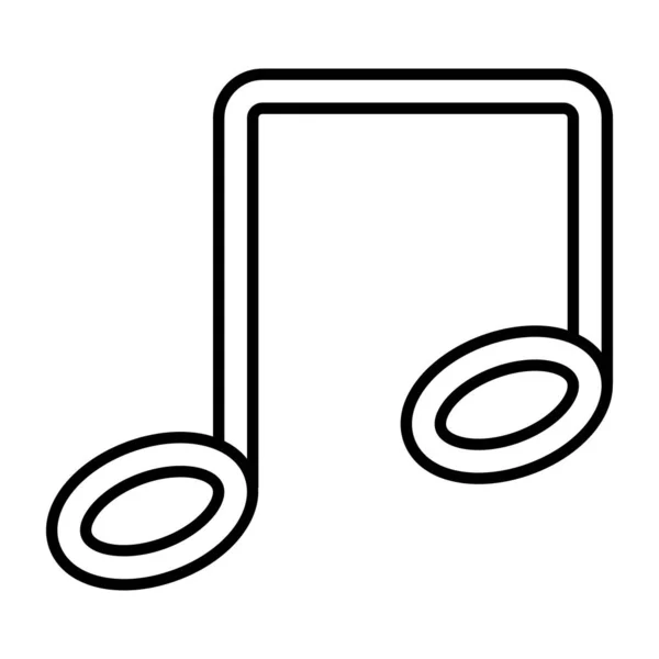 Ícone Design Nota Musical Quaver — Vetor de Stock