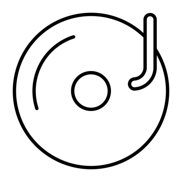 Müzik Çalar Simgesi Turntable Doğrusal Tasarımı — Stok Vektör