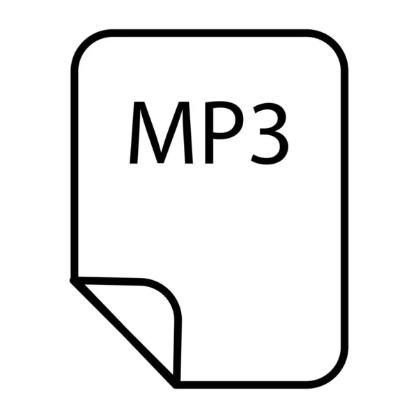 Projekt Ikony Pliku Mp3 — Wektor stockowy