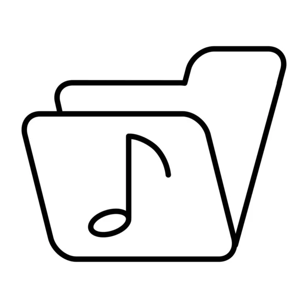 音乐盒上的音乐说明 表示音乐文件夹的概念 — 图库矢量图片