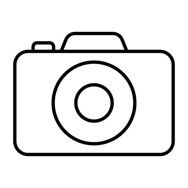 Ikona Sprzętu Fotograficznego Liniowa Konstrukcja Kamery — Wektor stockowy