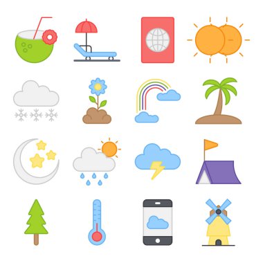 Tarım Düz Simgeleri Paketi 