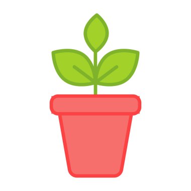 Çiçek saksısının mükemmel tasarım simgesi