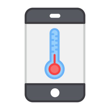 Düzenlenebilir tasarımda mobil hava durumu uygulama simgesi