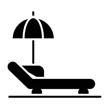 Şemsiye konsepti olan gevşetici sandalye