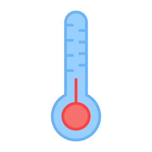 Icono Indicador Temperatura Diseño Plano Del Termómetro — Vector de stock