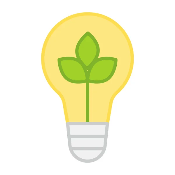 Light Bulb Leaves Showing Concept Eco Idea — Stock Vector