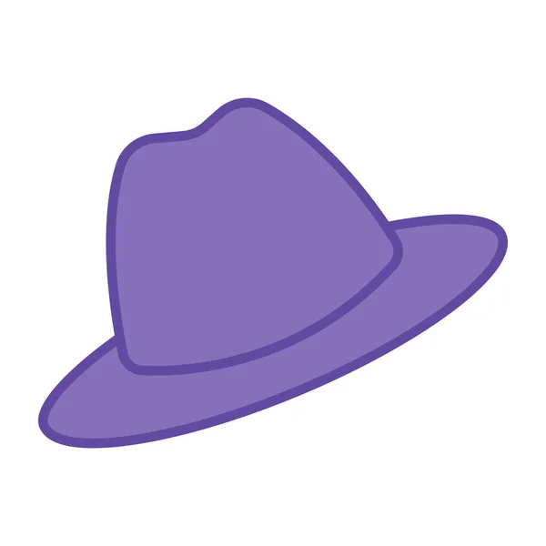 Icono Accesorio Sombreros Diseño Plano Sombrero — Vector de stock