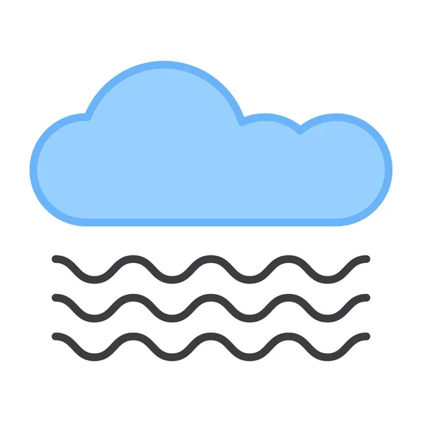 Icon Design Windy Cloud — Stock Vector