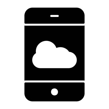 Düzenlenebilir tasarımda mobil hava durumu uygulama simgesi