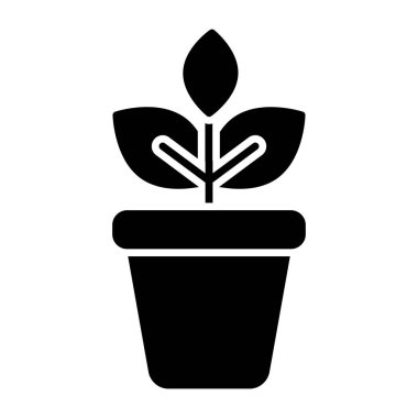 Çiçek saksısının mükemmel tasarım simgesi