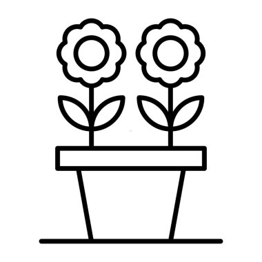 Saksı bitkisinin mükemmel bir tasarım simgesi