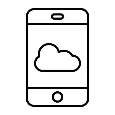 Düzenlenebilir tasarımda mobil hava durumu uygulama simgesi