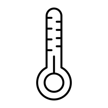 Bir sıcaklık göstergesi simgesi, termometrenin doğrusal tasarımı