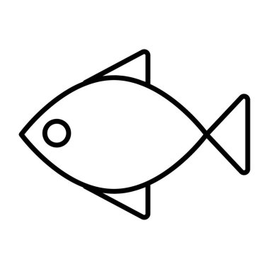 Bir deniz hayvanı ikonu, balıkların vektör tasarımı.
