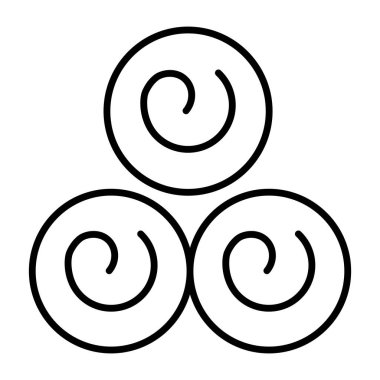 Saman balyası simgesi, düzenlenebilir vektör