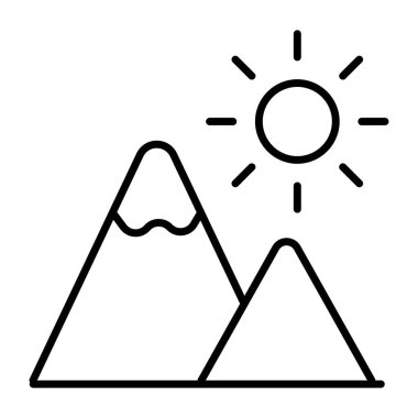 Dağların vektör tasarım simgesi