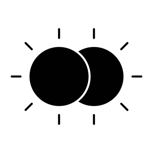 Eine Solide Design Ikone Der Sonne Editierbarer Vektor — Stockvektor