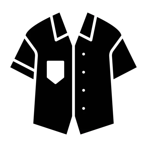 Solidny Wzór Ikony Koszuli Odzieży Męskiej — Wektor stockowy