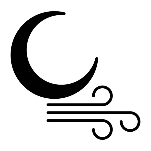 Креативна Ікона Дизайну Вітряної Ночі — стоковий вектор