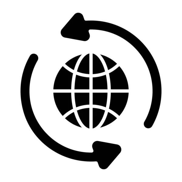 Icono Diseño Editable Del Reciclaje Global — Vector de stock