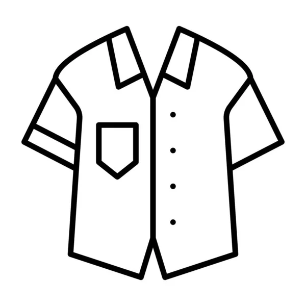 Liniowy Wzór Ikony Koszuli Odzieży Męskiej — Wektor stockowy
