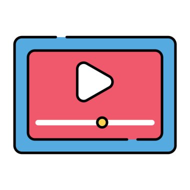 Çevrimiçi video için bir trend vektör tasarımı