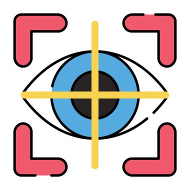 İçerideki göz, göz takibi simgesi.