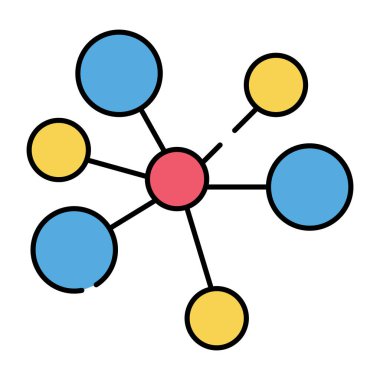 Bağlı düğümler simgesi, topolojinin düz tasarımı