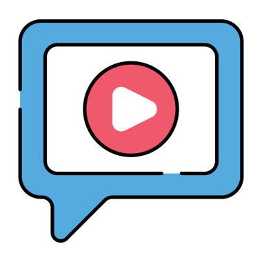 Görüntü sohbetinin mükemmel tasarım simgesi