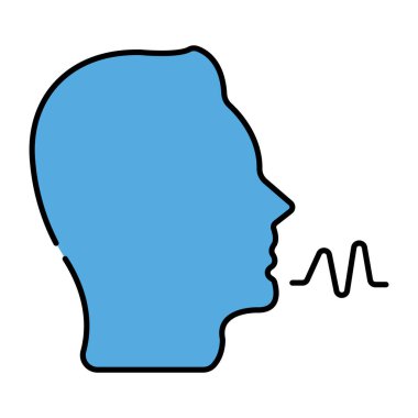 Konuşma tanıma için düzenlenebilir tasarım simgesi