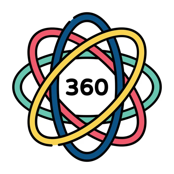 360度轴线的图标设计 — 图库矢量图片