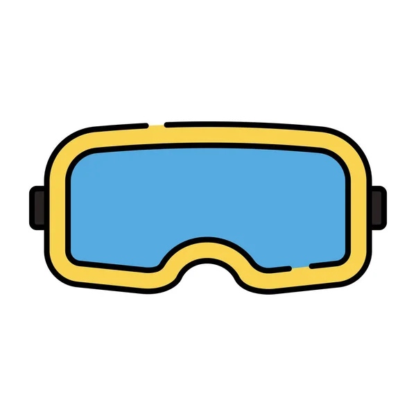 Eyewear Accessory Icon Flat Design Goggles — Stock Vector