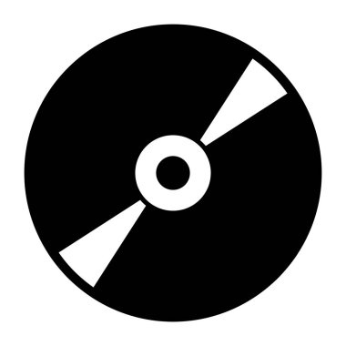 Küçük diskin düzenlenebilir tasarım simgesi