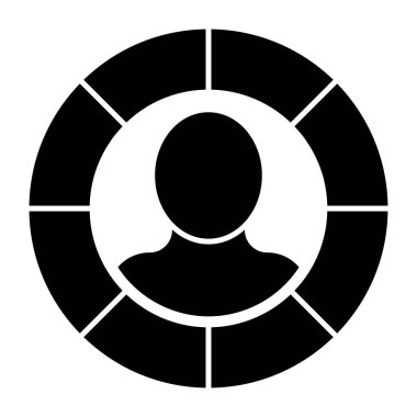 Avatar iç pasta grafiği, iş analisti simgesi