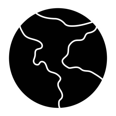 Dünya ikonu, dünya haritasının katı tasarımı 