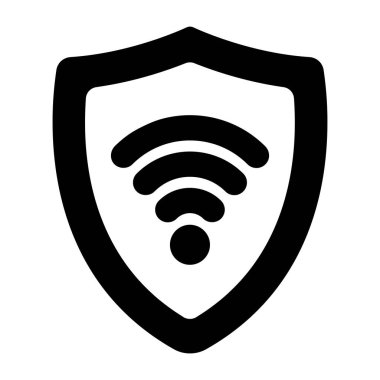 Güvenli internetin düzenlenebilir tasarım simgesi