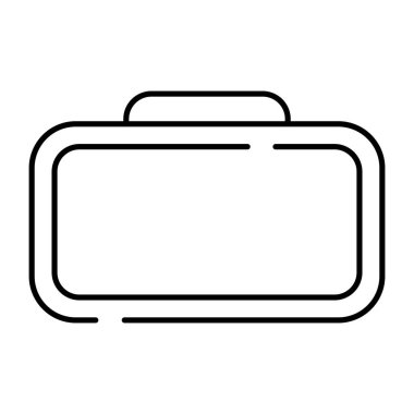 Göz aksesuarı simgesi, vr gözlüklerinin doğrusal tasarımı