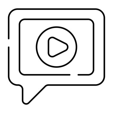 Görüntü sohbetinin mükemmel tasarım simgesi