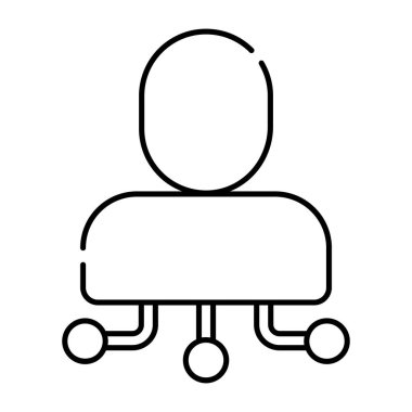 Kullanıcı ağının simgesi olan düğümlere bağlı Avatar