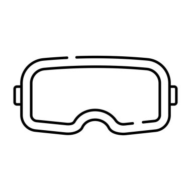 Göz aksesuarı simgesi, vr gözlüklerinin doğrusal tasarımı