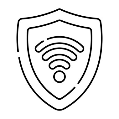 Güvenli internetin düzenlenebilir tasarım simgesi