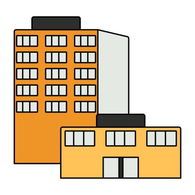 Şehir binasının eşsiz bir tasarım simgesi 